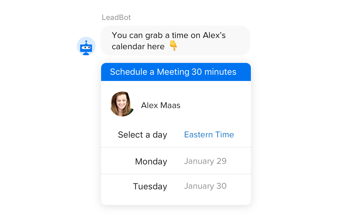 Book Meetings With Chatbots