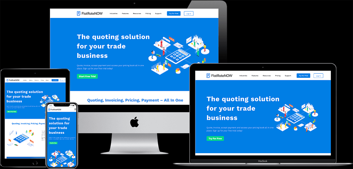 FlatRateNOW Website Mockup
