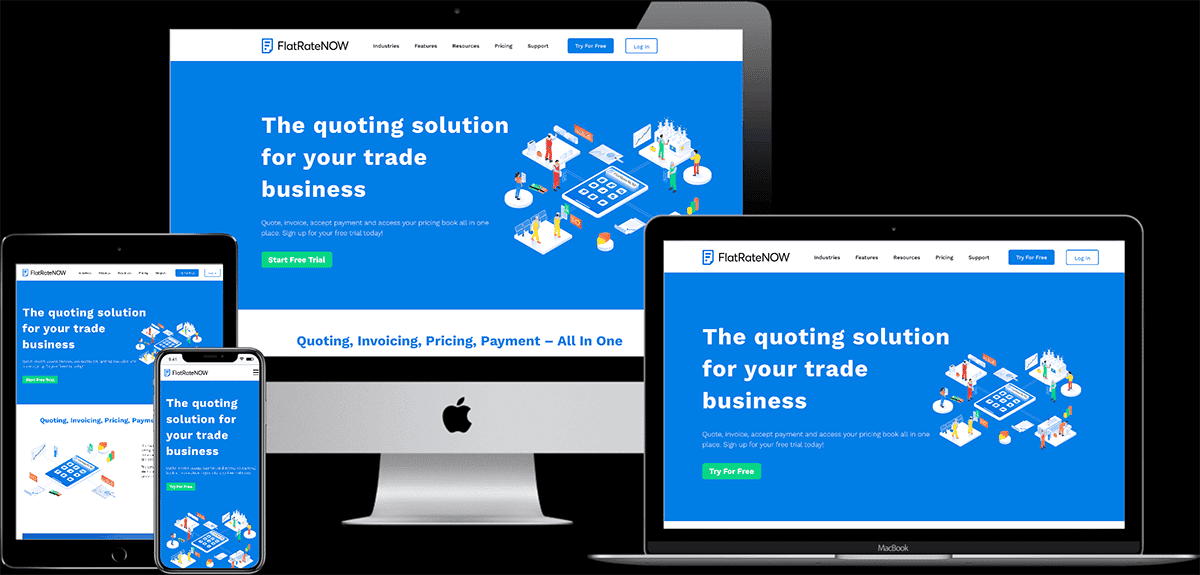 FlatRateNOW Website Mockup