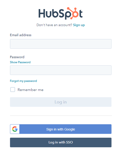 HubSpot Login