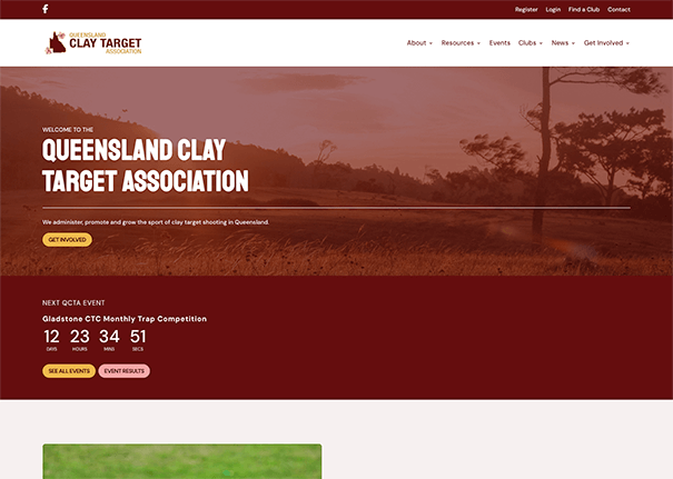 Queensland Clay Target Association redesigned website