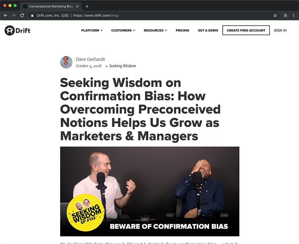 Drift Conversational Marketing