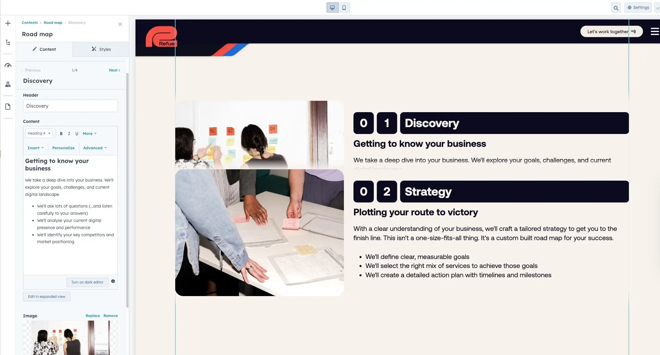 content-hub-page-builder