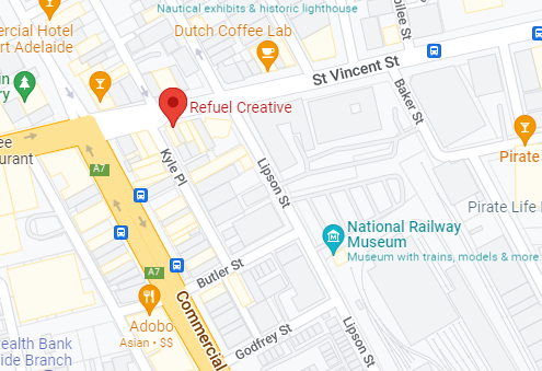 Refuel Creative is located at 228a St Vincent St, Port Adelaide