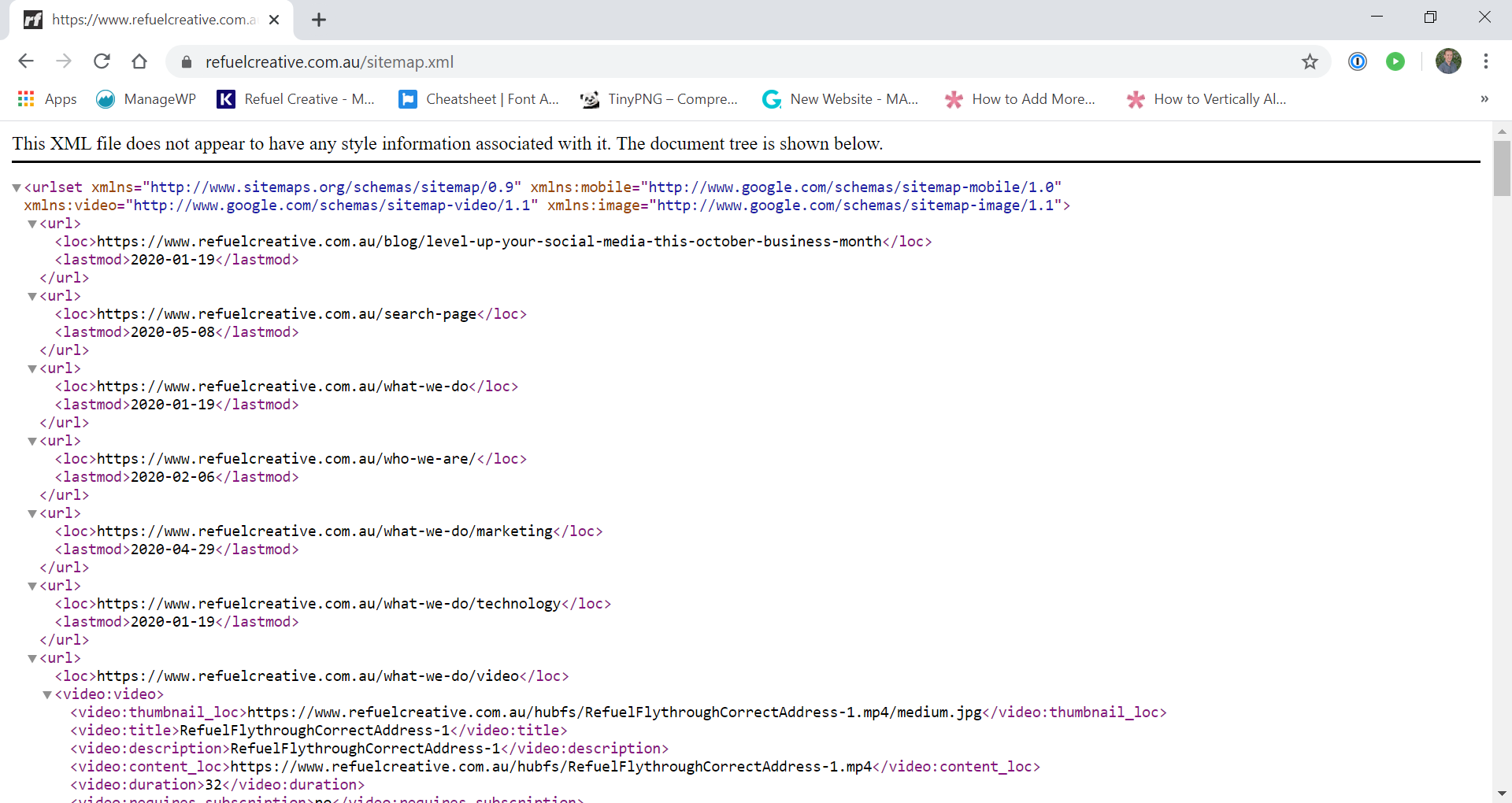 refuel sitemap xml