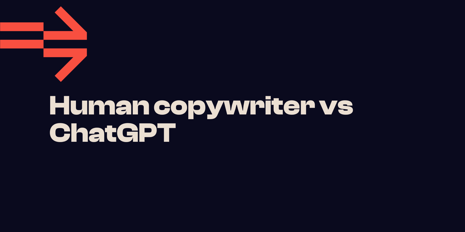 human copywriter vs ChatGPT 