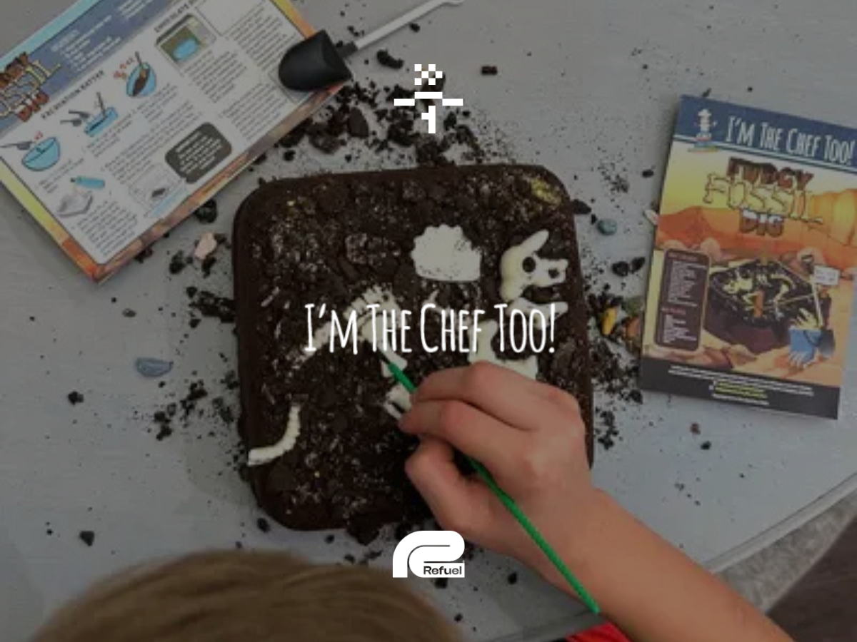 Child using the I'm the Chef Too box