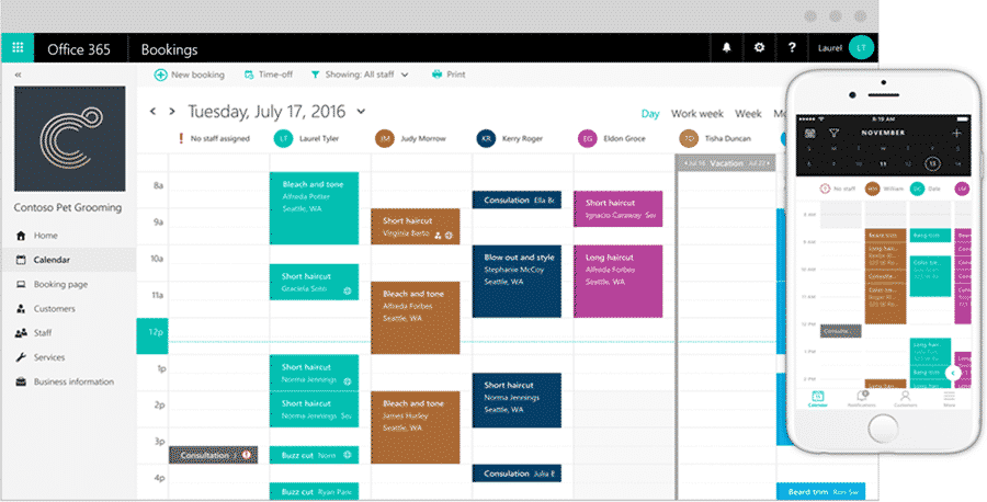Microsoft Bookings Calendar